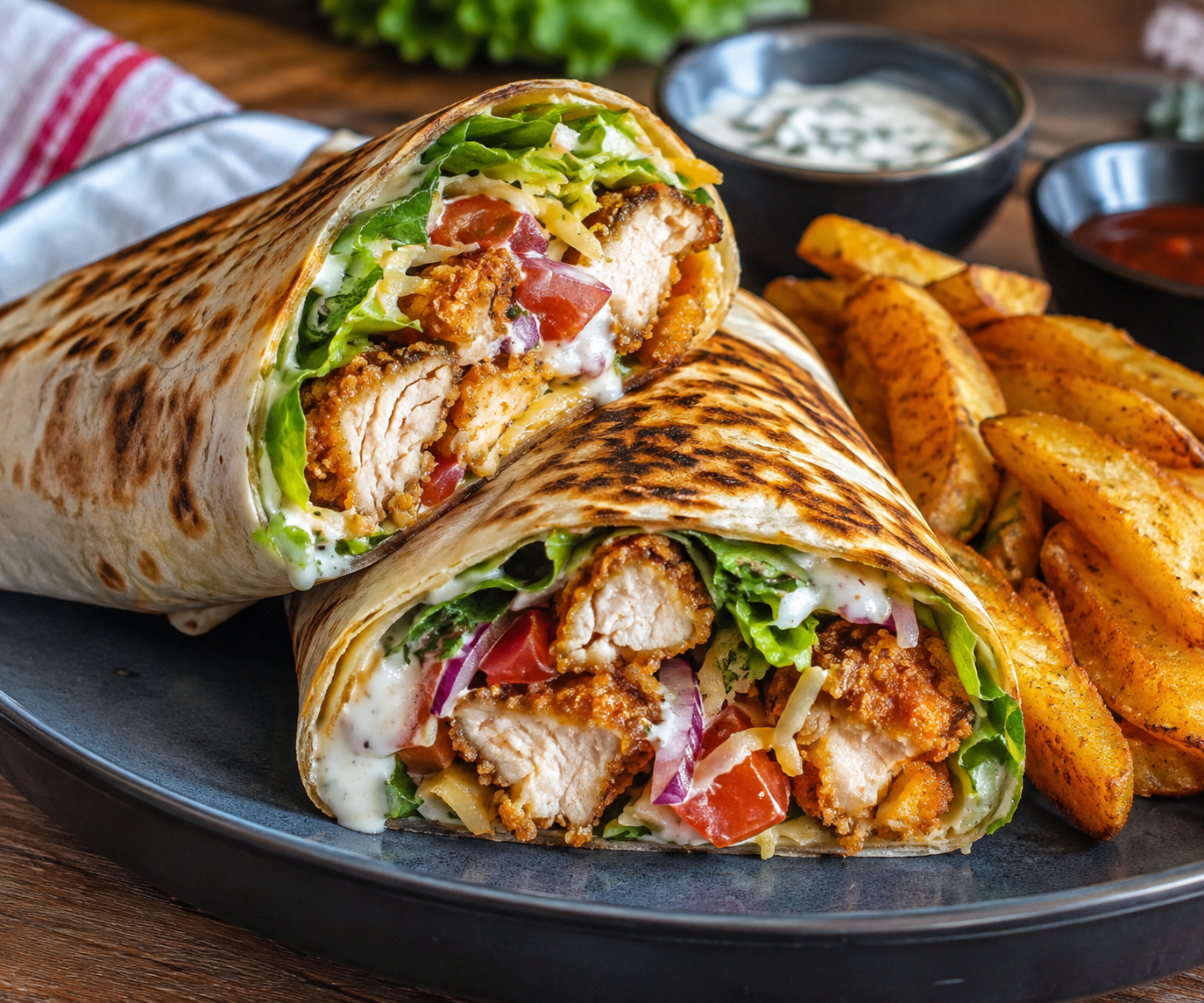 Wraps de poulet croustillant